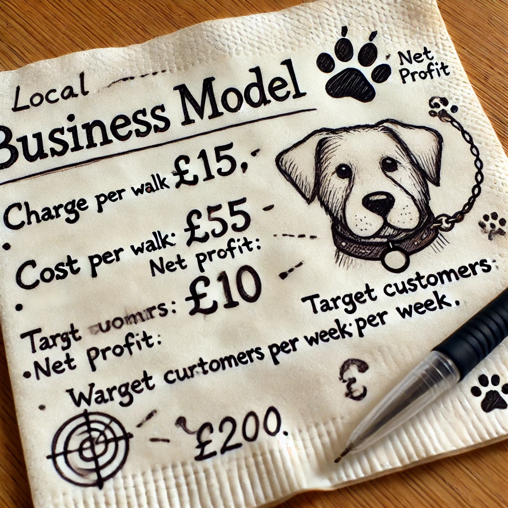 Sample napkin sketch of a business idea